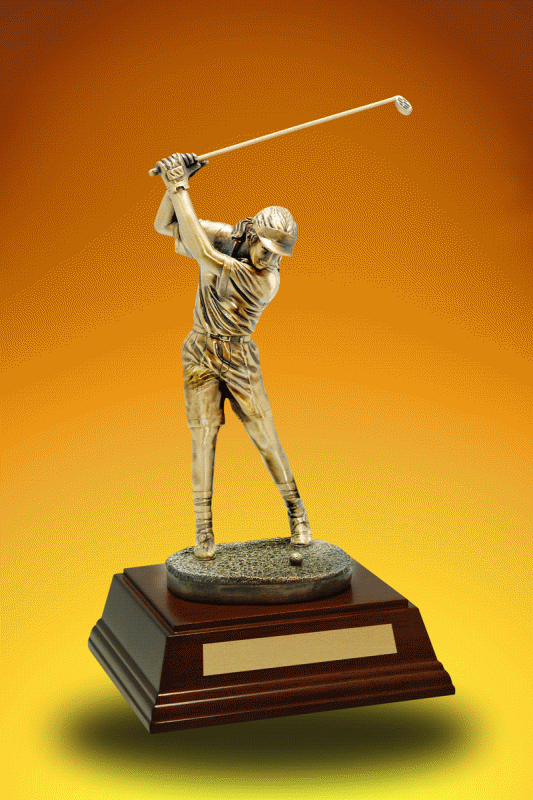 Golf Trophy, Female – 10” - Click Image to Close