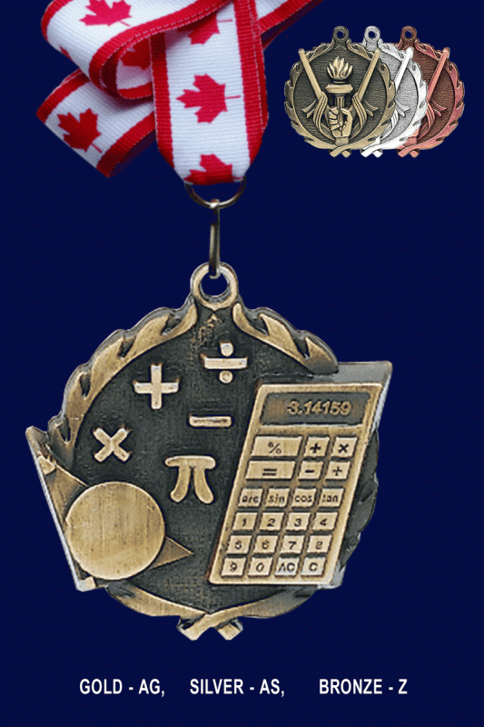 Math, Medal – 1.75” - Click Image to Close