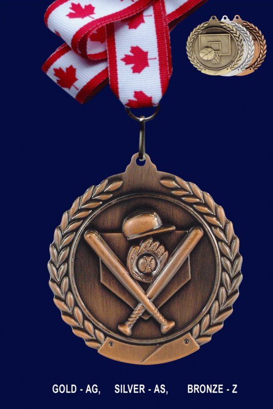 Baseball, Medal – 2.75” - Click Image to Close