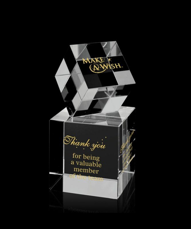 Affirmation, Crystal Cube Award – 6.25" - Click Image to Close