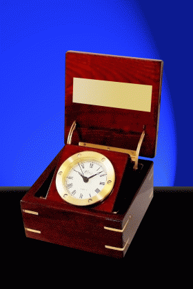 Desk Clock in a Chest – 6” w