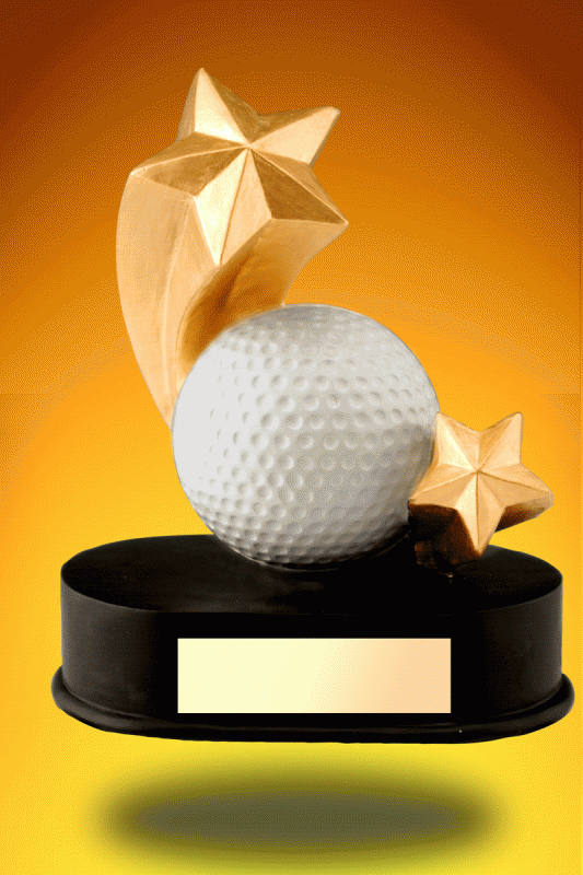 Starry Golf Trophy - 4.5” - Click Image to Close