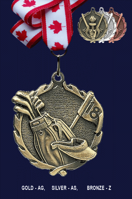 Golf , Medal – 1.75” - Click Image to Close