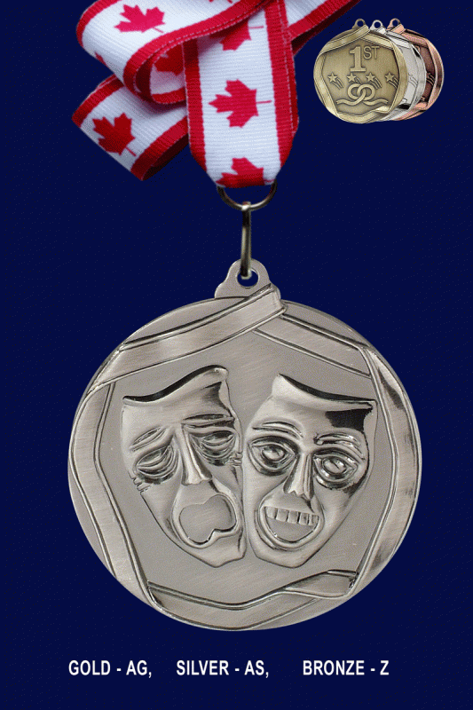 Drama, Medal – 2.25” - Click Image to Close