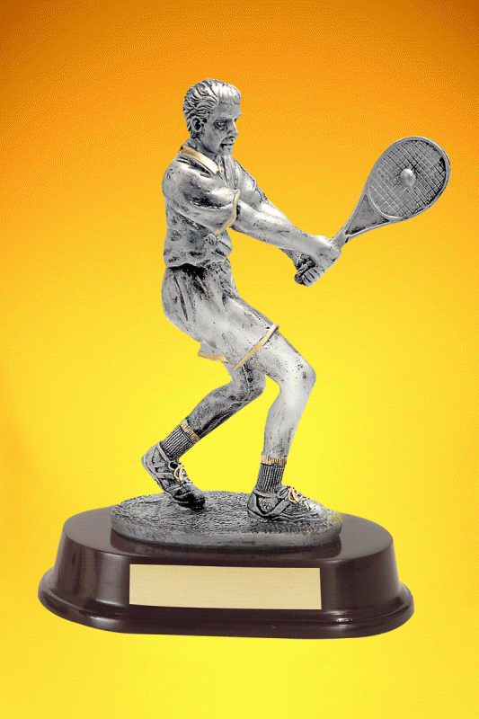 Tennis Trophy, Male – 10” - Click Image to Close