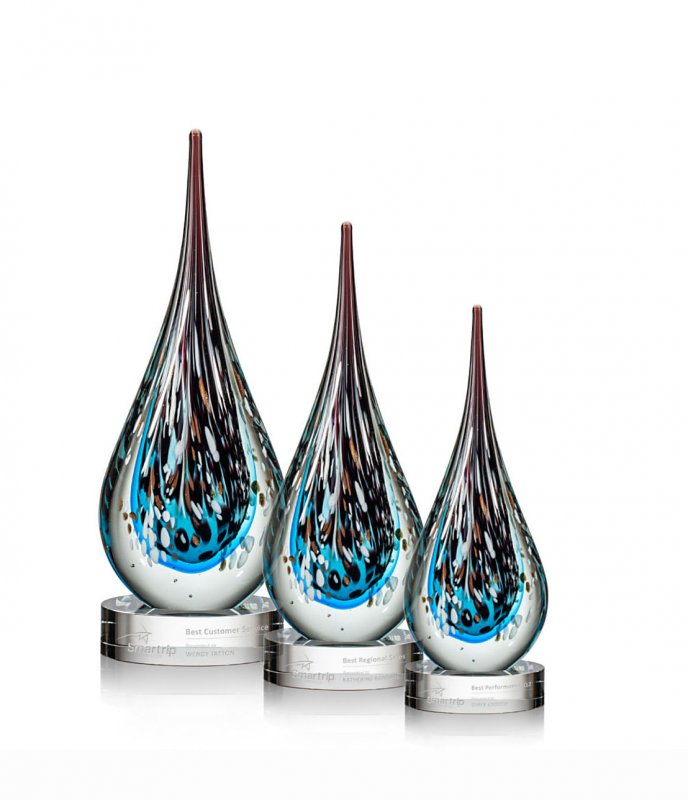 Bonetta Award, Art Glass - 4" x 11.5" - Click Image to Close