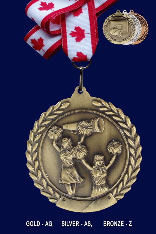 Cheerleading, Medal -2.75” - Click Image to Close