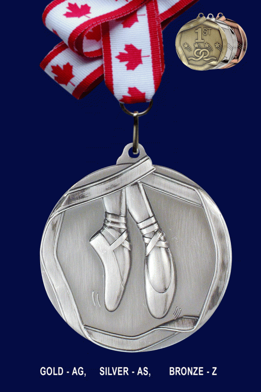 Ballerina, Medal – 2.25” - Click Image to Close