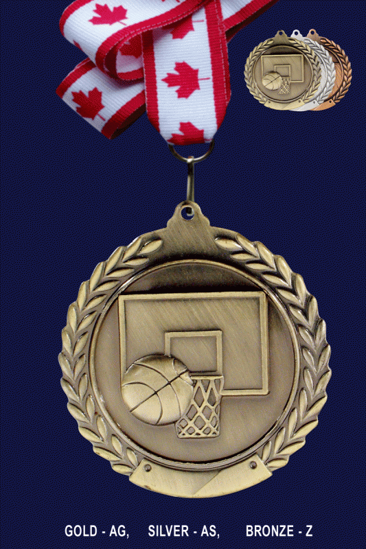 Basketball, Medal – 1.75” - Click Image to Close