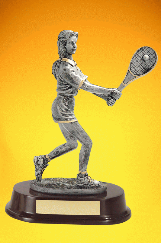 Tennis Trophy, Female – 10” - Click Image to Close