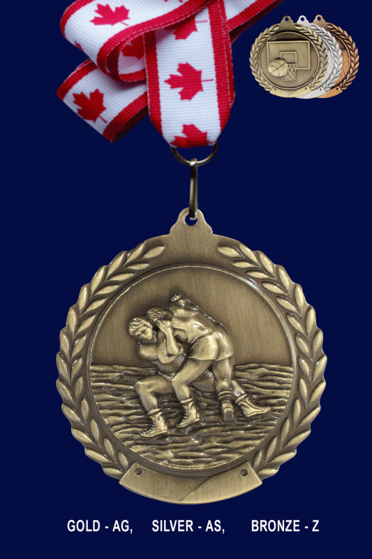 Wrestling, Medal – 1.75” - Click Image to Close