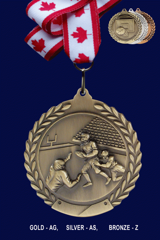 Football, Medal – 1.75” - Click Image to Close