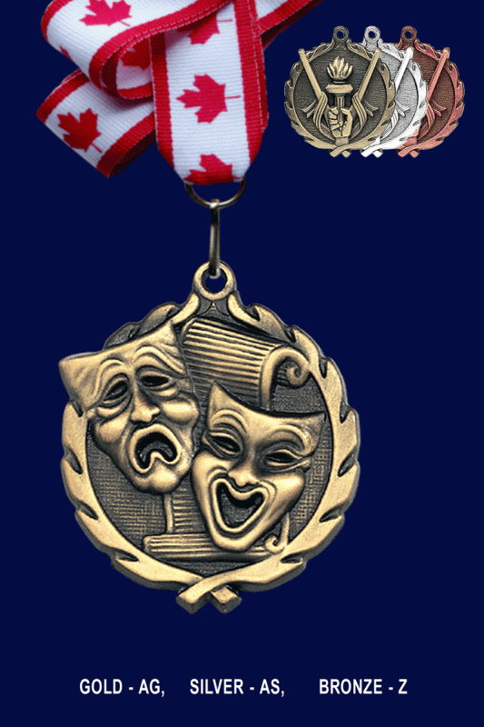 Drama, Medal – 1.75” - Click Image to Close