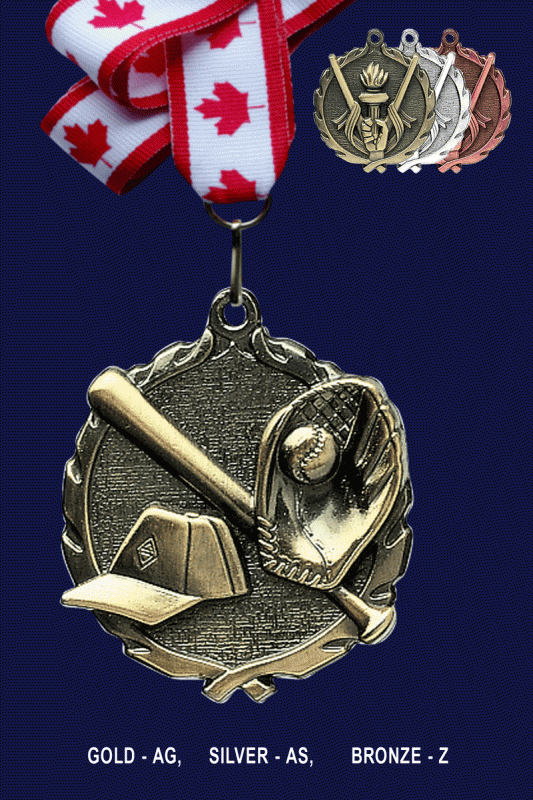 Baseball, Medal - 1.75” - Click Image to Close