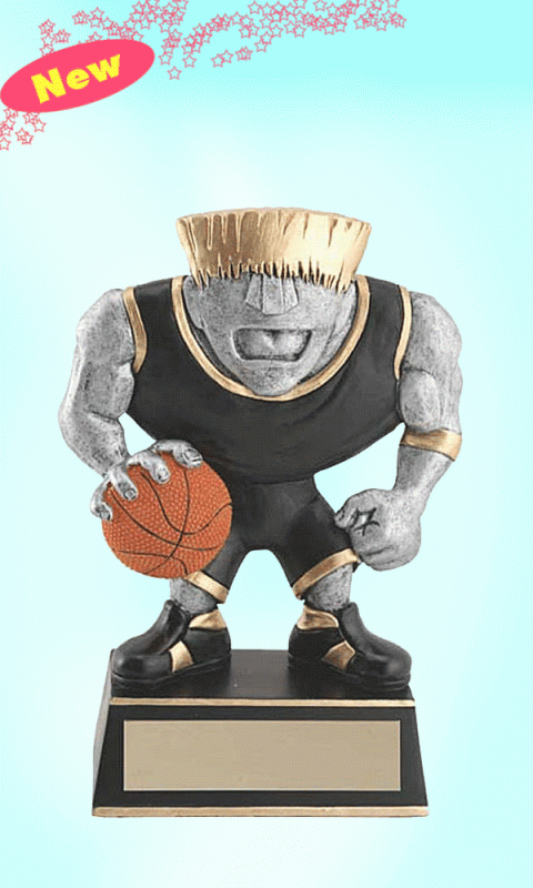 Basketball Muscle Head– 5.5” - Click Image to Close