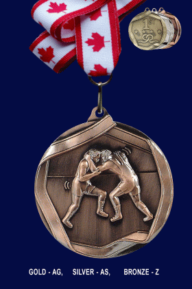 Wrestling, Medal – 2.25”