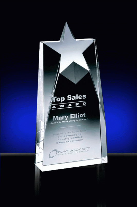 Millington, Crystal Star Award – 8” - Click Image to Close