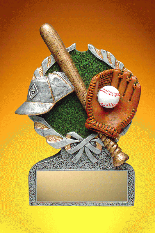 Baseball Wreath Trophy - 5” - Click Image to Close