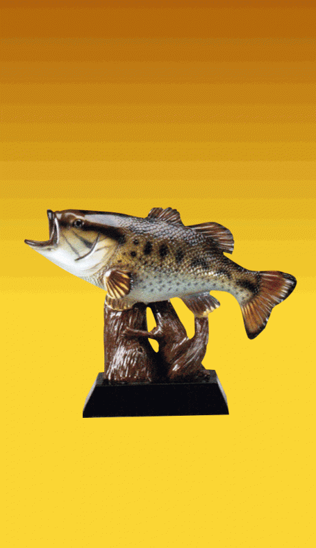 Fish Trophy, Bass - 7.75" lenght - Click Image to Close