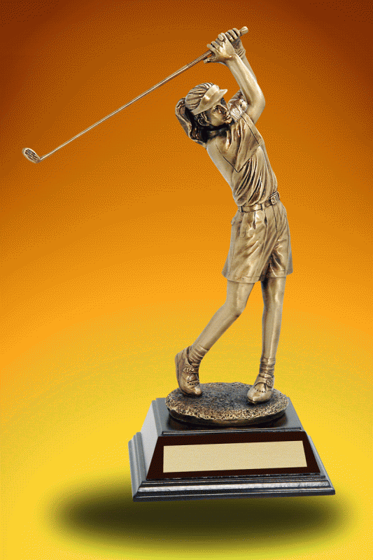 Golf Sculpture, Female – 10” - Click Image to Close