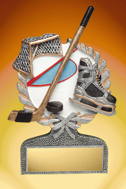 Hockey Trophy & Wreath – 5” - Click Image to Close