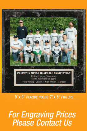 Photo Plaque, Black – 9” x 9”